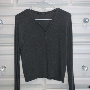 Brandy Melville quarter button long sleeve